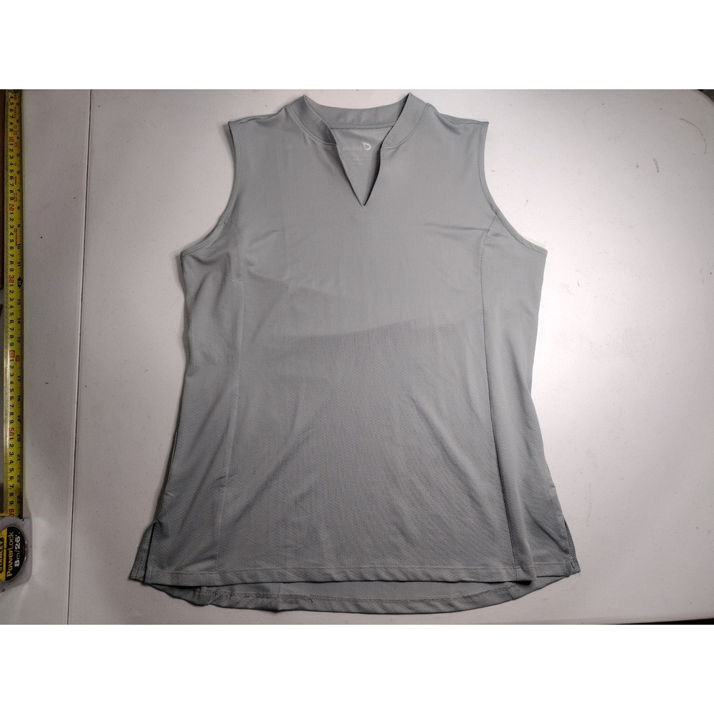BALEAF Womens Sleeveless V Neck Golf Tennis Polo‎ Shirt Size L Light Gray